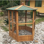 Hexagonal Wood Aviary
